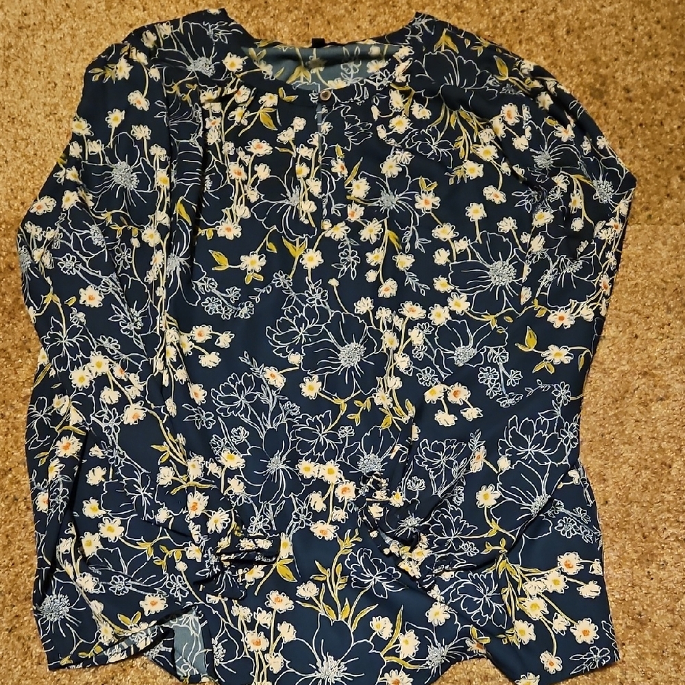 Papermoon Navy Floral Blouse
